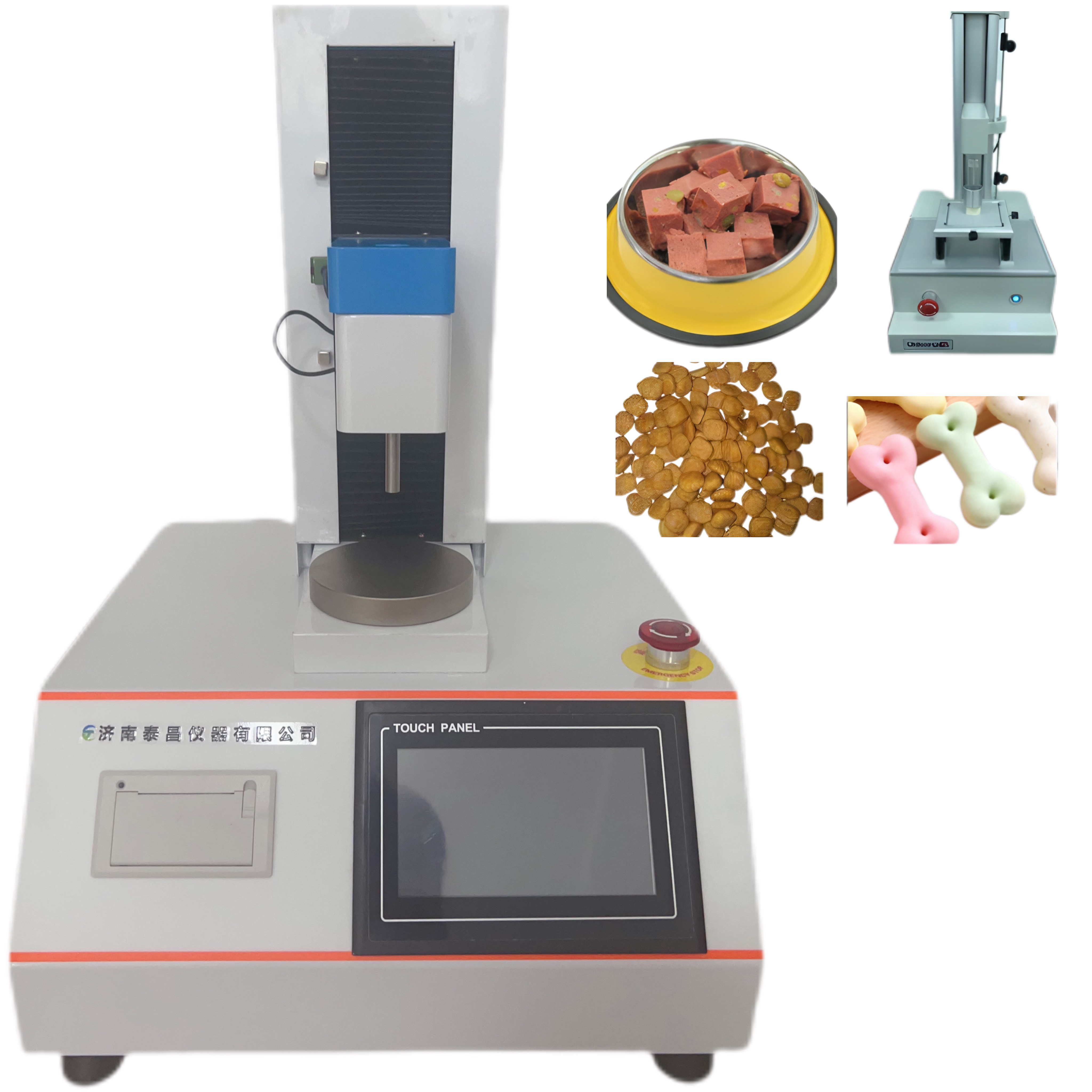 貓糧和狗糧的硬度 磨牙小饅頭的破裂強度 寵物餅干的硬度和脆性 潔齒棒的硬度、脆性和斷裂強度 果凍和布丁的彈性、Q 性 罐頭樣品或者香腸、火腿腸的硬度、彈性、回 復性、粘性和咀嚼性等指標